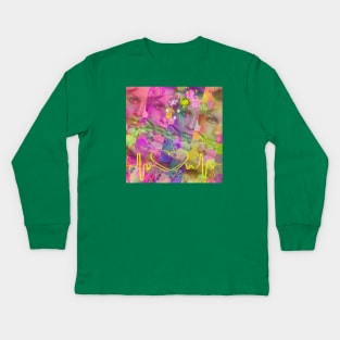 A Pastel Twiggy Fantasy Kids Long Sleeve T-Shirt